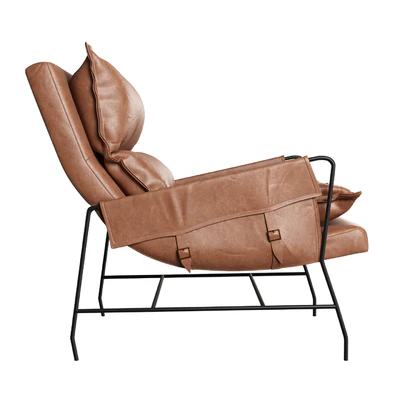 Potterybarn Hugh Leather Armchair — Вид 4