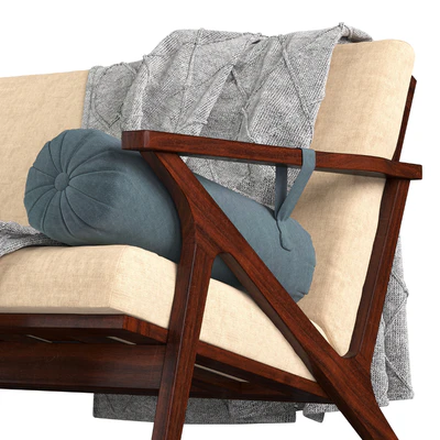 Cavett Wood Frame Loveseat — Ver 2