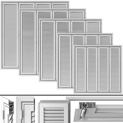Wooden shutter blind system for windows and doors — Ver 3