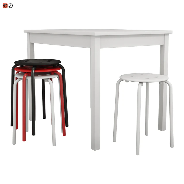IKEA Стол ОЛМСТАД и Стул-табурет МАРИУС — Скачать