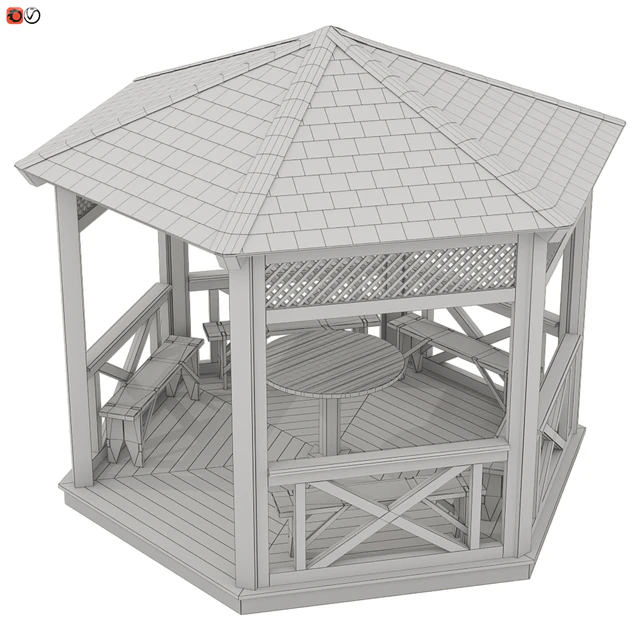 Garden Gazebo made of wood 03 — Descargar