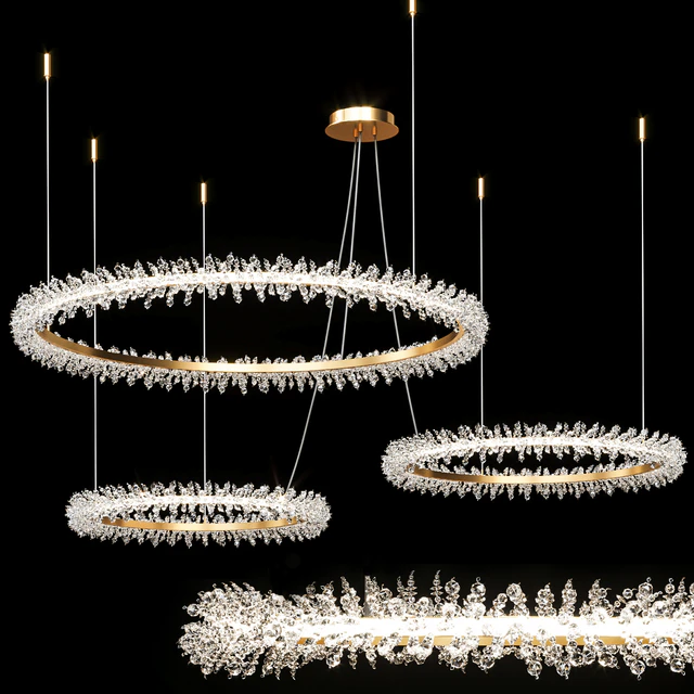Crystal ring luxury combination LED chandelier THERA — Descargar