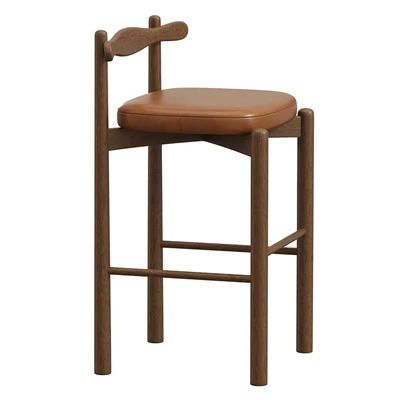 Counter Stool UCA, Dark Brown Wood — скачать