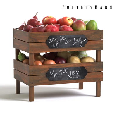Pottery Barn Stackable Fruit and Vegetable Crates — Ver 1