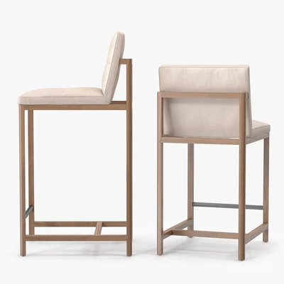 BasssamFellows Wood Frame Counter Stool &amp; Wood Frame Bar Stool — Ver 2