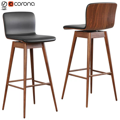 Sede Black Swivel Bar Stool — Вид 1