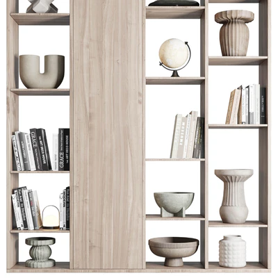 wooden Shelves Decorative With vase and Book — Вид 2