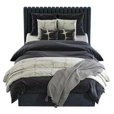 Bed with soft headboard 5 — Ver 3