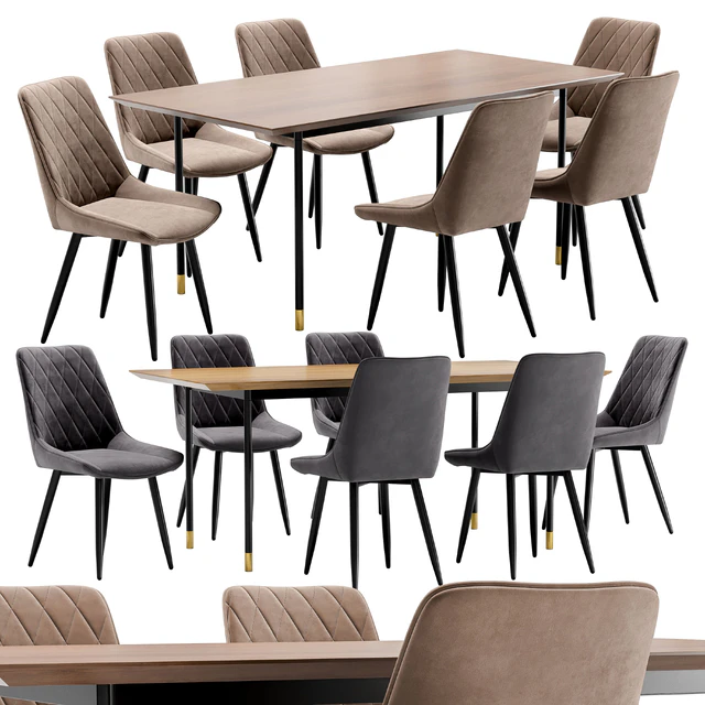 Dining chair Nika and table Impala — Descargar