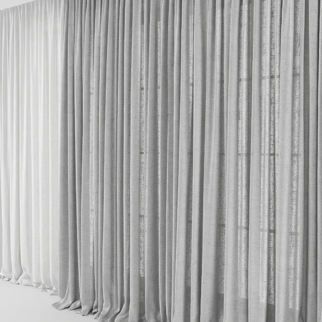Curtains Long Linen set 02 — Descargar