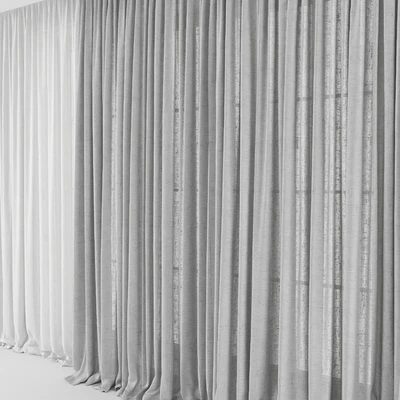 Curtains Long Linen set 02 — Ver 4