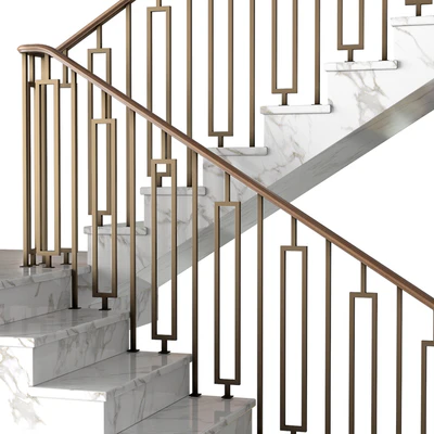 Современная мраморная лестница в стиле Ар-деко.Modern interior stair — Вид 4