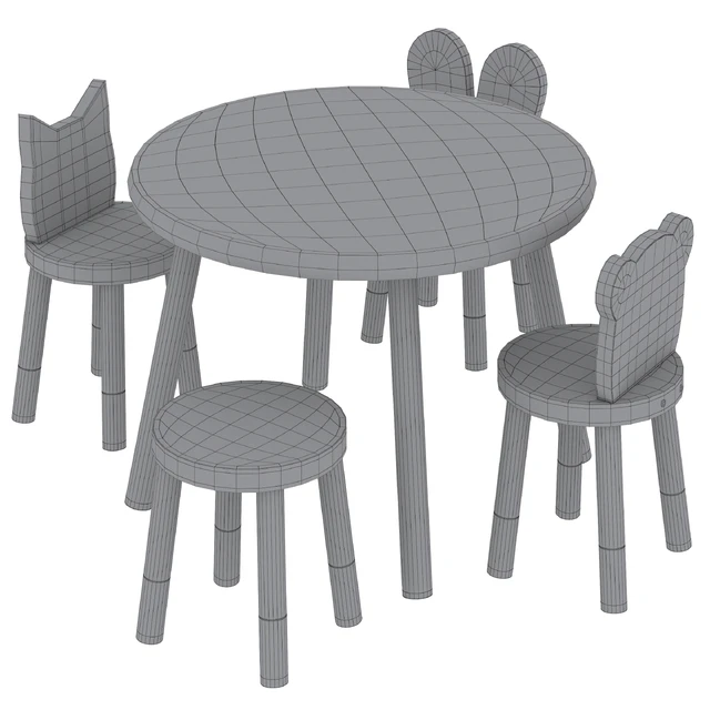 Nico & Yeye Round Kids Table and Chairs by Pottery Barn — Скачать