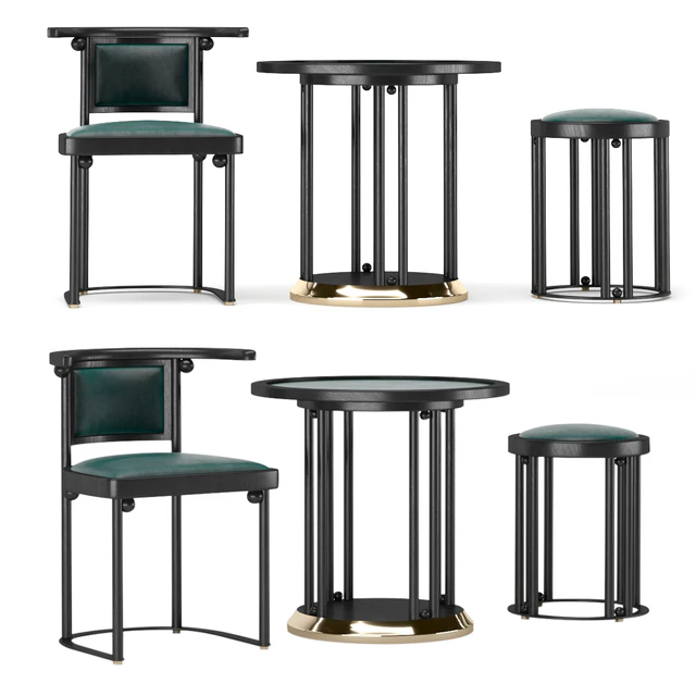 Стул Стол Табурет Wittmann Fledermaus Chair Stool Table — Скачать