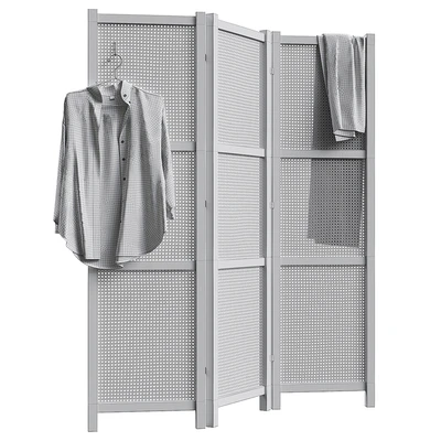 Folding screen with rattan weave — Ver 2