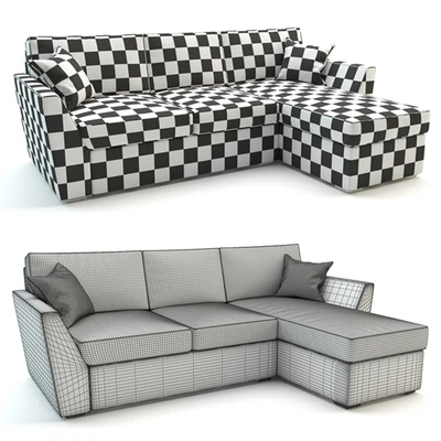 Sofa with chaise longue — Ver 2
