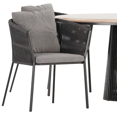 Porto Dining Chair by burkedecor and Grid table by solpuri — Ver 2