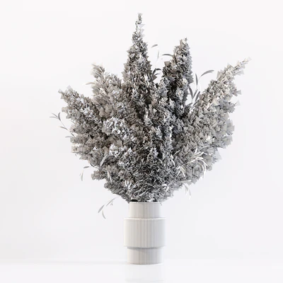 Pampas In Dina Fluted Glass Vase — Ver 3