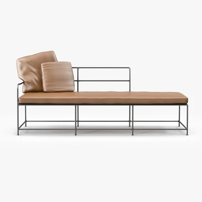 Baxter Girgenti Sofa and Pouf — Ver 3