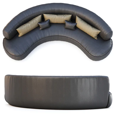 Jenifer Restaurant Leather Sofa — View 2