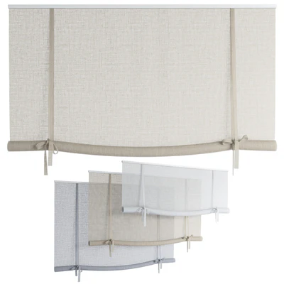Roman Curtains 202 | Sheer Roller Blind with bows — Вид 1