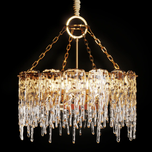 Chandelier with ice plates SPRING  Ø60 — Скачать