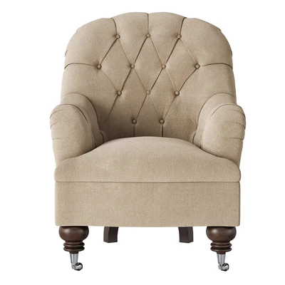 Classic Quilted Armchair on wheels — Вид 5