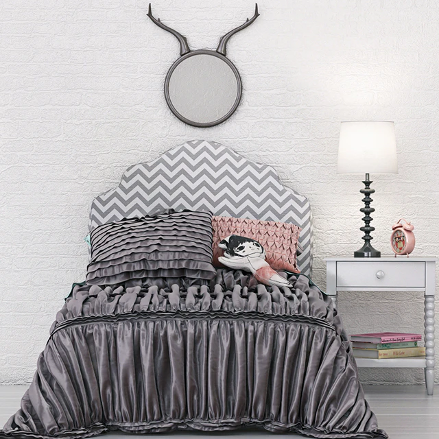 Landofnod Twin Arched Upholstered Headboard (Pattern - Zig Zag) — Descargar