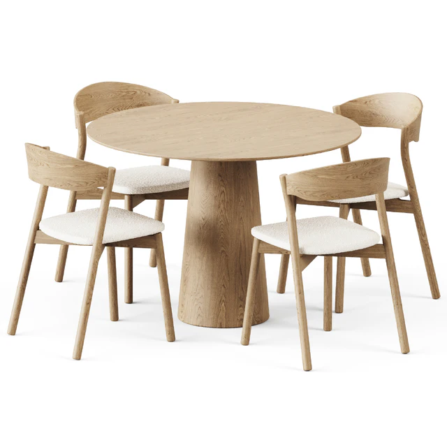 Table POV D110 by Ton and Wooden Chair Tube by Miniforms — Descargar
