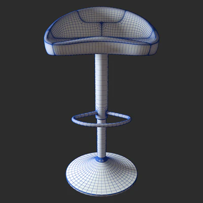 Slugger Bar Stool Black With Tan Stitching — Ver 2