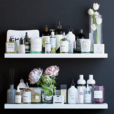 Shelves with cosmetics and bathroom decor - 2 — Ver 1