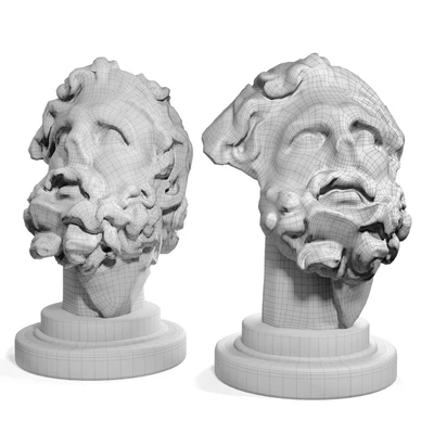 Giant's head bust sculpture — Ver 3
