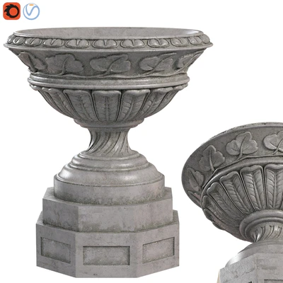 Classic vase 02. Large Leaf Outdoor Garden Planter — descargar