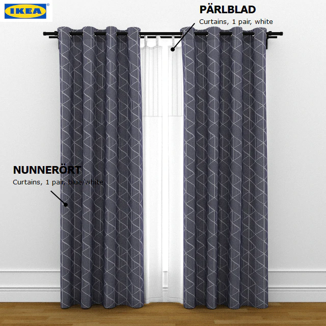 ikea curtain nunnerort and parlblad — Descargar