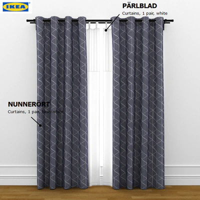 ikea curtain nunnerort and parlblad — Ver 1