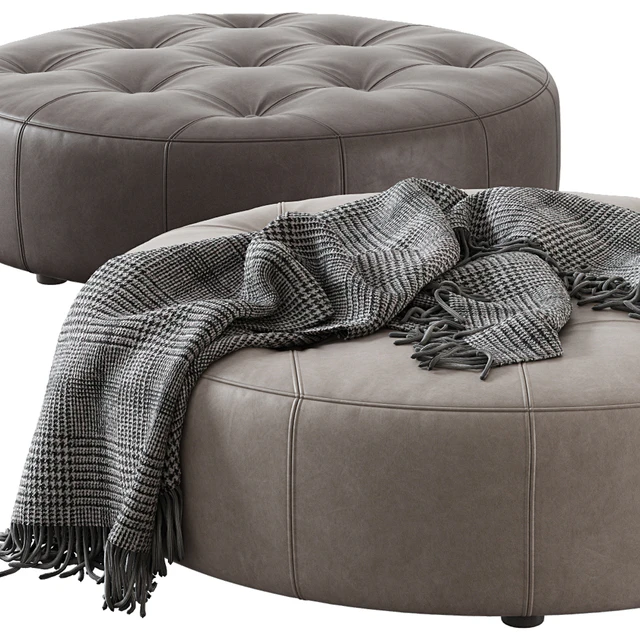Leathercraft / Vivian Round Ottoman — Download