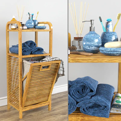 Bamboo shelf with accessories — Ver 1