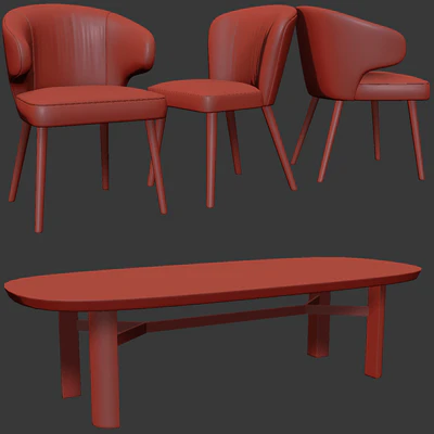 Minotti Aston Dining Chair Set — Ver 2