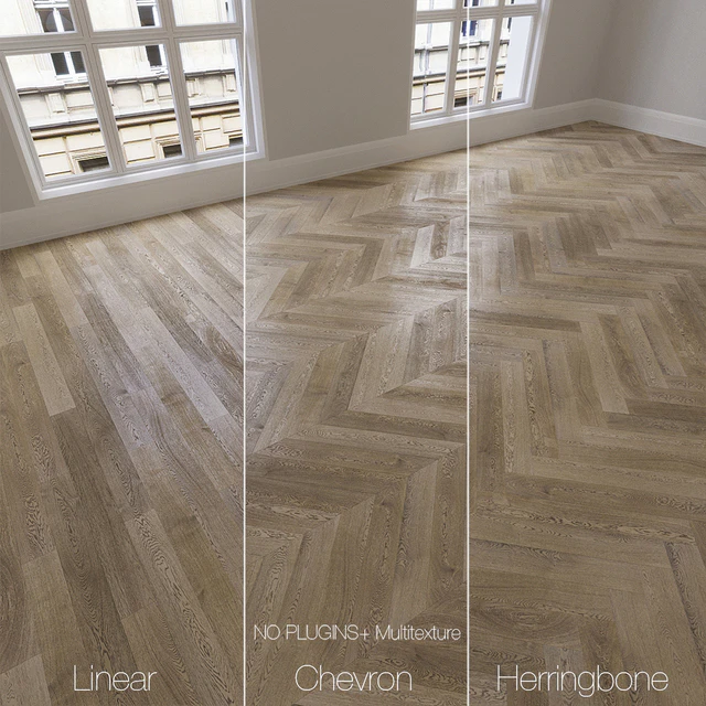 Parquet natural, oak Vintage, 3 types. Linear, chevron, herringbone. — Descargar