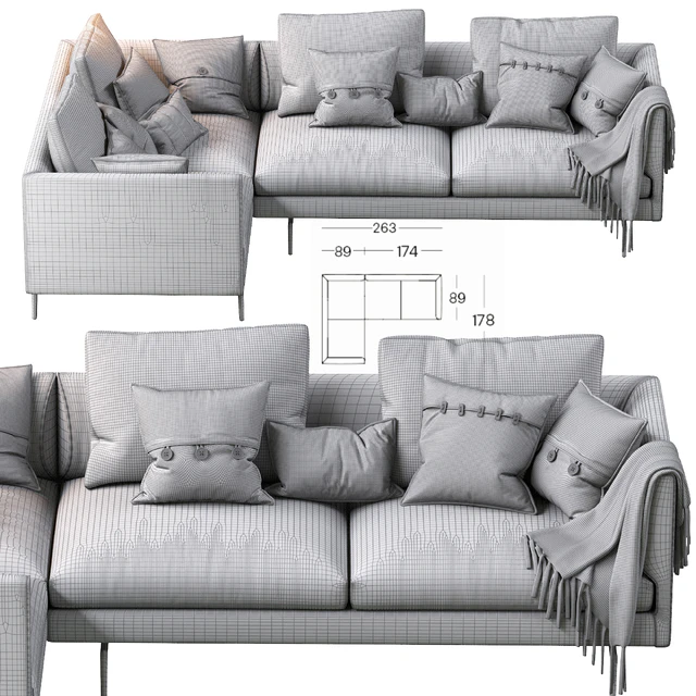 1333 Flamingo Zanotta Sofa — Скачать