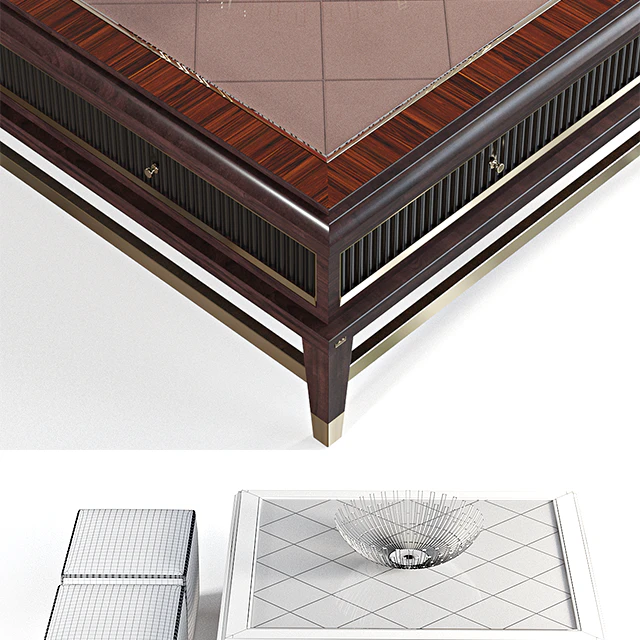 Coffee table and pouf — Descargar