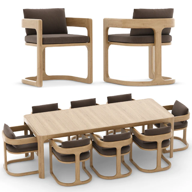 RH Outdoor Cassale table-chair — Скачать