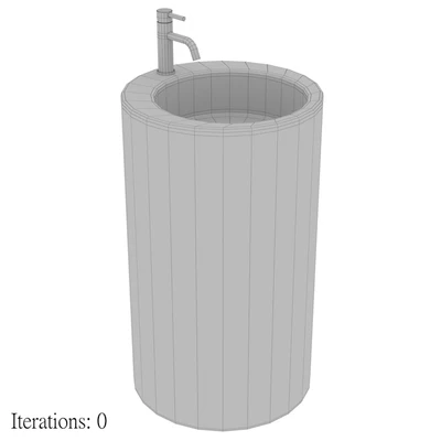 Напольная раковина из бетона Tower — Вид 2