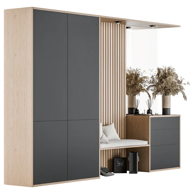 Hallway 11- Wood and Black Set — Скачать