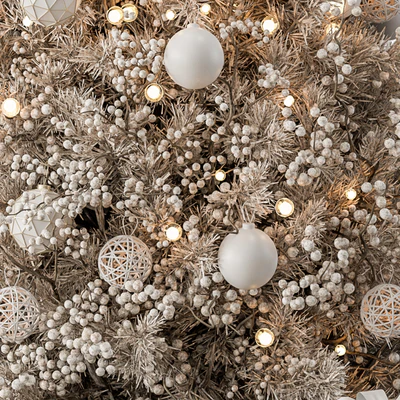 Christmas Decoration 34 - Christmas White and Cream Tree with Gift — Ver 3