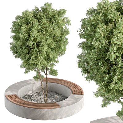 Urban Furniture Bench with Plants 59 — Ver 1