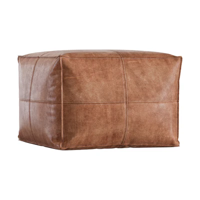 Cb2 / Leather Pouf — Ver 2