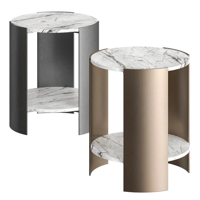 CB2 Beret Marble 2-Tier Side Table — Скачать