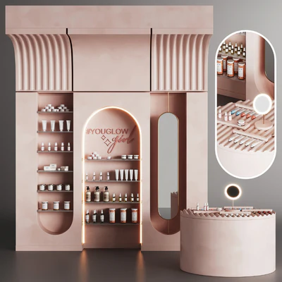 Cosmetics set in pink — Ver 1