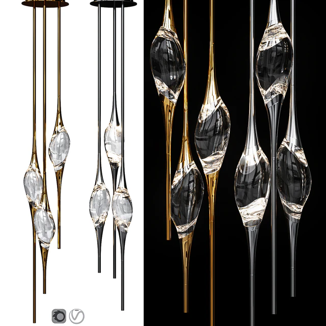 IL PEZZO 12 ROUND CHANDELIER Nickel and Gold — Descargar